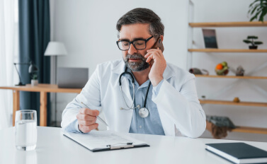 doctor-giving-information-by-phone